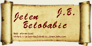 Jelen Belobabić vizit kartica